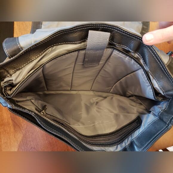 eBags vintage leather computer bag black - Picture 14 of 15